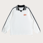 Nicklz Striped Lapel Collar Sweatshirt