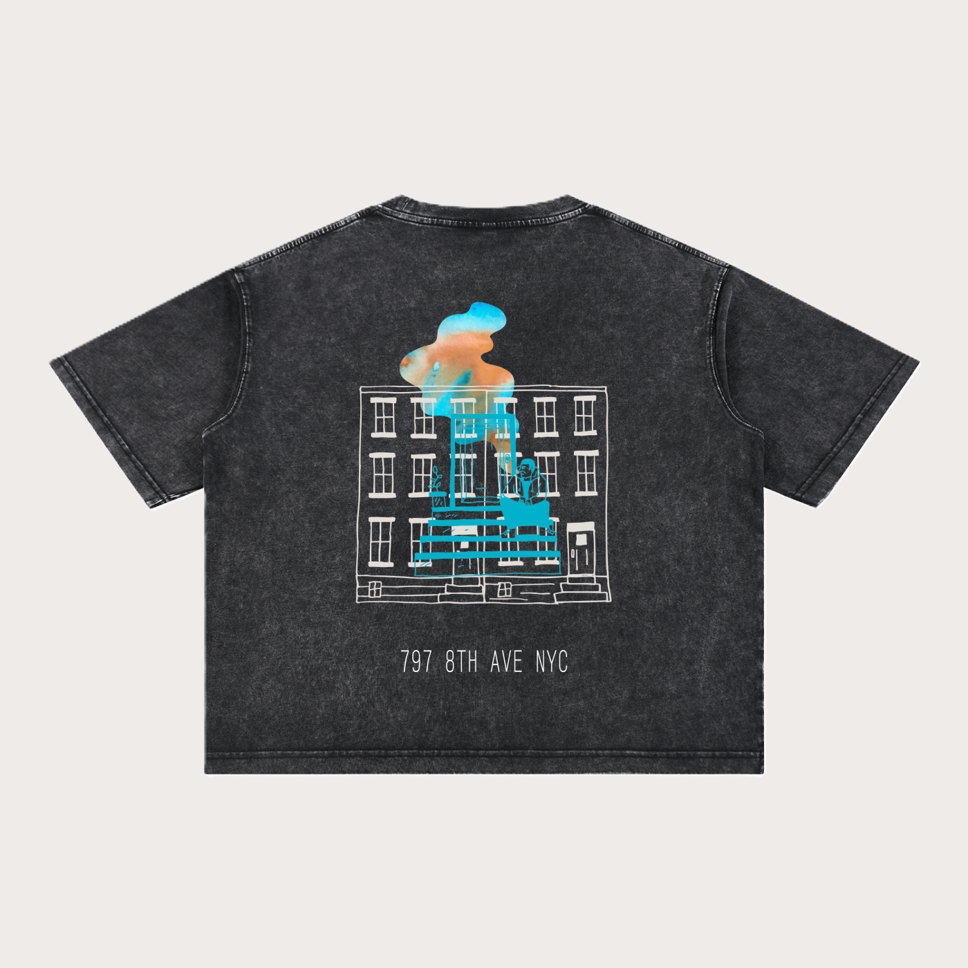 Mineral Wash Boxy Cotton T-Shirt